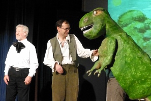 Time travelling Doctor, Tom and Dennis the dinosaur