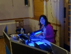 Ruth on sound desk