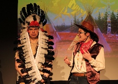 Geronimo (Mark Kirkbride) and Billy (Ruth Gray)